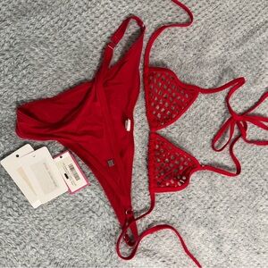 Wicked weasel Red Bikini Set